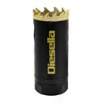 Hulsav Ø22 mm HSS Bi-Metal M42 med 8% cobolt (SORT med guldfarvede tænder)